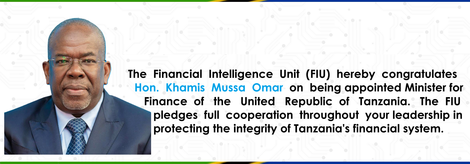 Minister for Finance, United Republic of Tanzania
